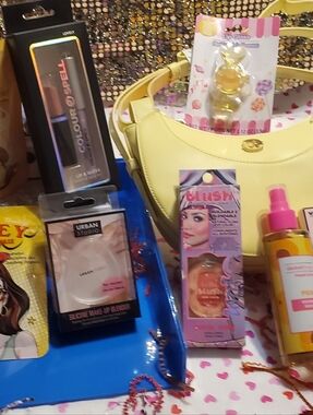 Lemon Yellow Crossbody With Beauty Bundle
